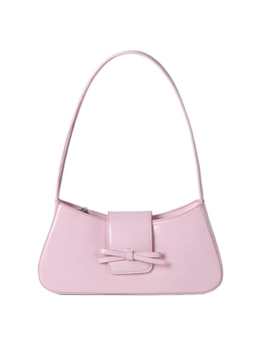 Faux Leather Shoulder Bag Coquette Bow Purse Small Vegan Leather Hobo